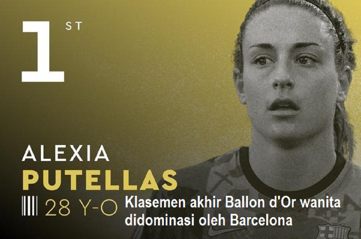 Klasemen akhir Ballon d'Or wanita didominasi oleh Barcelona