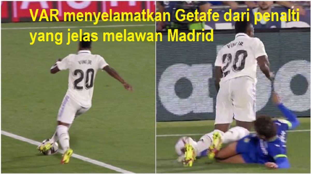 VAR menyelamatkan Getafe dari penalti yang jelas melawan Madrid