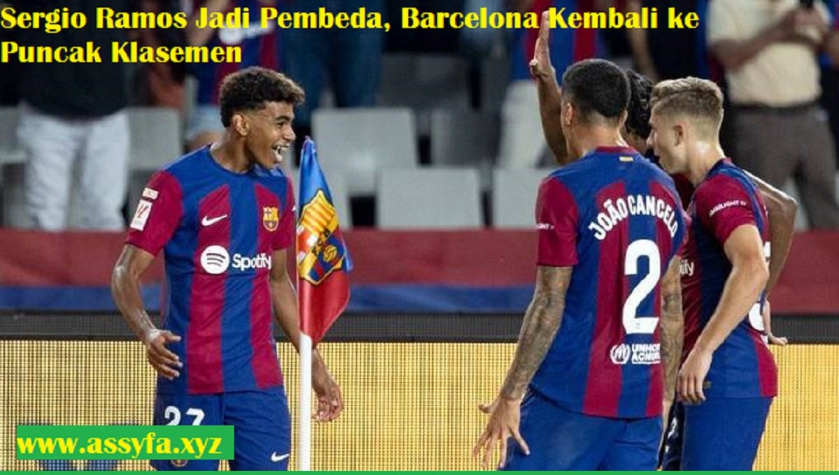 Sergio Ramos Jadi Pembeda, Barcelona Kembali ke Puncak Klasemen